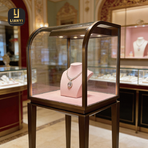 Vitrine de présentation de bijoux sur mesure, solution complète de mise en scène visuelle pour magasin avec éclairage, conception ODM - Product Image 5
