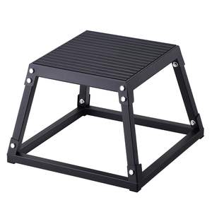 Caja de Salto Pliométrica de Acero de 12 Pulgadas con Superficie Antideslizante para Entrenamiento de Fuerza en Gimnasio por DB Wholesale - Product Image 1