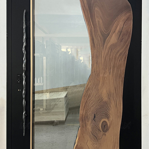 Design de porte en bois et aluminium, style américain, photos de portes pivotantes en bois massif - Product Image 3