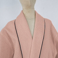 Peignoir de luxe en tissu gaufré pour hôtel et spa, style kimono, pour couple, service OEM, chaud pour motel