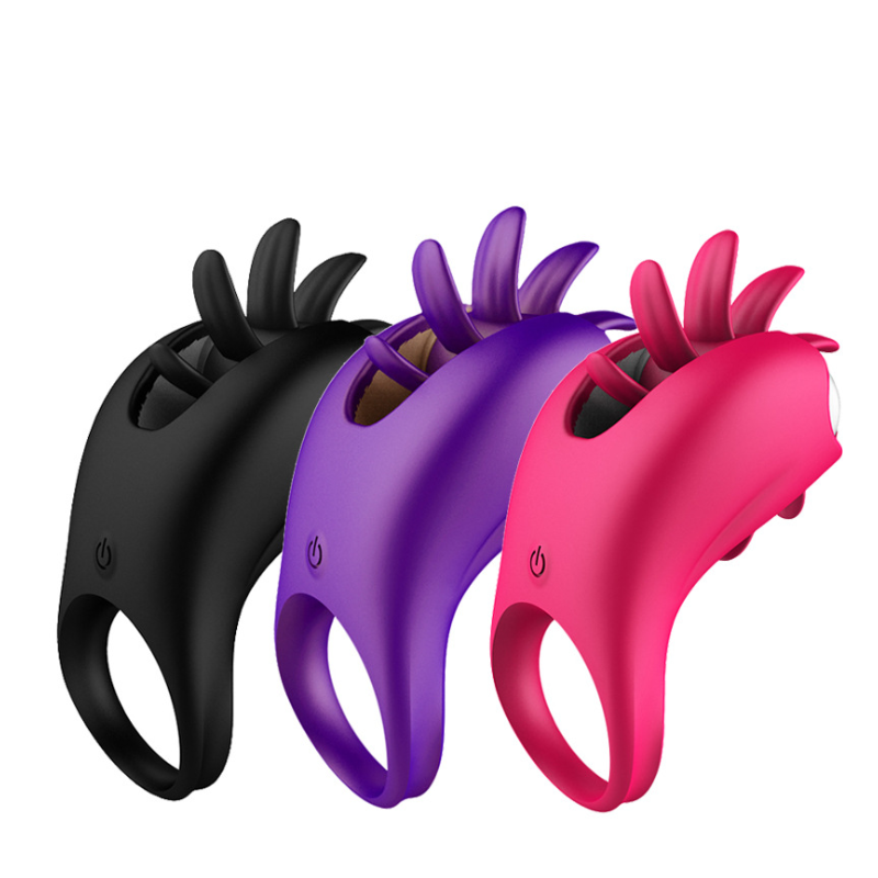 vibrating vaginal ring Clitoris Stimulator Penis Ring Vibrating G-spot Delay Lick Vagina Orgasm  Lock Fine Sleeve Vibrator Sex Toys For Couple Vibro 18+ main image 1
