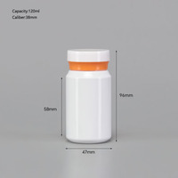 Prix bas, flacons en plastique pour pilules de 120 ml et 150 ml, flacons vides pour vitamines avec bouchon de sécurité pour enfants