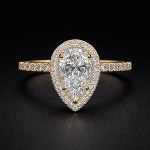 Anillo de dos tonos con diamantes brillantes para mujer, con un diseño elegante y lujoso, accesorio de joyería fina para boda, compromiso, aniversario - Product Image 1