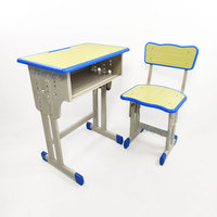 Junqi fabricant meubles d'école modernes détachables en bois bureau d'étudiant table et chaises d'école primaire ensemble