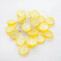 10 Led 2M Led Batterij-Aangedreven Decoratie Fruit Vorm Schijfje Citroen String Lights