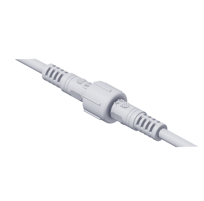 3Pin IP67 Outdoor White Waterproof LED Cable Connector with Copper ...