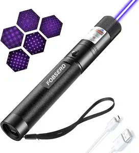 Remote tactical purple beam with USB charging, adjustable focus light pointer, suitable for night astronomy