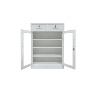 Armoire de classement métallique moderne Tengle à 2 tiroirs verrouillables et réglables avec serrure à clé pour usage domestique, bureau et commercial - Product Image 6