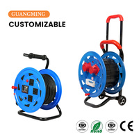 Enrouleur de câble portable en acier robuste, étanche IP65, protection contre les surcharges RCD, prise industrielle pour appareils ménagers 220V 6