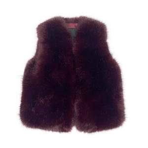 Janefur, venta al por mayor, Chaleco corto de piel de zorro de imitación de color personalizado para mujer, chaleco de piel sintética de piel entera a la moda de invierno - Product Image 4