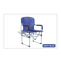 Chaise de camping pliante en acier rembourrée pour loisirs d'extérieur avec table d'appoint Chaises de jardin pour événements Chaises de directeur de plage
