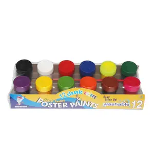 Kit di vernice per 6/12 colori per la scuola d'arte ha fornito un set di vernice lavabile Non tossico con pennello per bambini ad olio acrilico acquerello