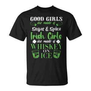 Camiseta Premium para Chicas Buenas Hecha con Especias de Azúcar y Whisky Irlandés - para Promociones - Product Image 1