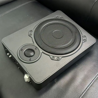 Caisson de basses de voiture actif à simple bobinage de 8 pouces, design mince, système audio sous le siège avec puissance maximale de 1200W pour basses profondes 12V DC