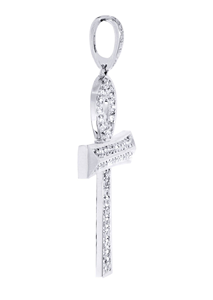 14K 18K VVS Lab Grown Diamond <b>Cross</b> Pendant Iced Hip Hop Classic Style GIA Certified Unisex Jewelry - Product Image 2