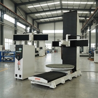 Routeur vertical CNC 5 axes, machine de fraisage CNC robuste pour le traitement de grands moules en mousse, de modèles en bois et de matériaux composites