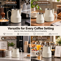 Pichet à mousse de lait Kingze en acier inoxydable 304 avec logo personnalisé, 480 ml, 700 ml, pichet à latte art, carafe à lait pour café, expresso, barista