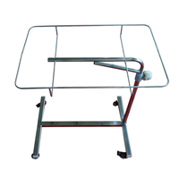Chariot médical chirurgical YongFa YFQ022 en acier inoxydable sur mesure avec 4 roulettes et freins, couleur argent
