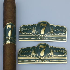Custom Shaped Profession Customized Logo Luxury Cigar Label Band Gold Hot Stamping Embossed Logo Cigar Band Ring Labels <b>Stickers</b> - Product Image 4