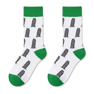 Chaussettes en coton personnalisées, design jacquard avec lieux emblématiques <span class=keywords><strong>du</strong></span> <span class=keywords><strong>monde</strong></span>, chaussettes fantaisie tendance pour hommes et femmes - Product Image 5