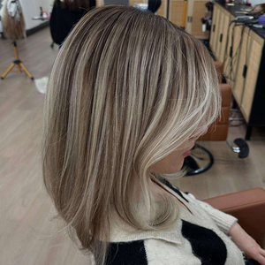 <span class=keywords><strong>Peluca</strong></span> corta de encaje judío con cutícula alineada, 100% cabello europeo, rubio arena balayage, <span class=keywords><strong>peluca</strong></span> frontal de encaje sin costuras para mujer - Product Image 3