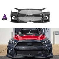 Pare-chocs avant en fibre de carbone style LB V2 pour Infiniti Q50 Q50S Q50L V37 Red Sport Luxury Upgrade Blitz Style Bodykit 2015-2023