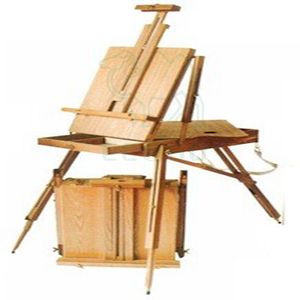 Trépied réglable pour artiste <span class=keywords><strong>peintre</strong></span> Boîte à croquis portable en bois <span class=keywords><strong>de</strong></span> bambou Chevalet français - Product Image 6