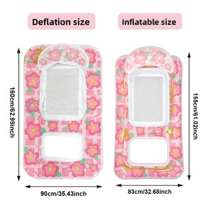 Double Layer <b>Inflatable</b> Water Float Lounger Mesh Bottom Swimming Pool Float Bed Portable Hammock Style Pool <b>Toy</b> for Resort Hotel - Product Image 6