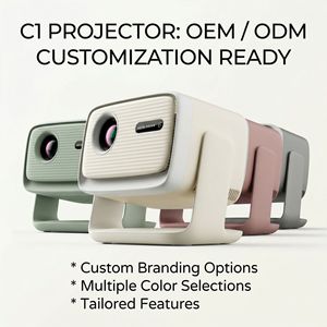 Projecteur C1, résolution native 1080P, LED 480 ANSI, WiFi, projecteur de cinéma portable pour l'extérieur - Product Image 2