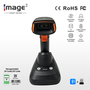 Lecteur de codes-barres sans fil HC-882BT, scanner de codes QR 1D 2D portable, lecteur de codes-barres sans fil avec station de charge - Product Image 1