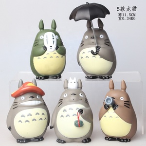 Figurines PVC Totoro HY 5 Designs, jouets décoratifs mignons en PVC, figurines d'action d'anime - Product Image 5