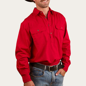 ボタンアッププラスサイズPearlsnap高Visユニフォーム刺繍カウボーイスナップカスタム幼児ビッグ & トールデニム西洋シャツ - Product Image 5