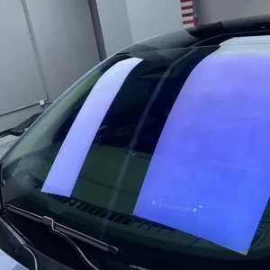 Venda popular Rainbow Blue Purple Chameleon Window Film Car Window Tint com isolamento térmico elevado Rejeição UV 1*30m roll