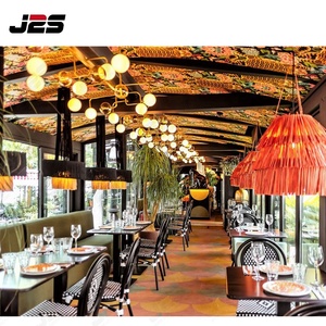 Juego de comedor de cuero o tela para asientos de cabina de restaurante de estilo europeo moderno personalizado para cafeterías, cafeterías, hoteles, restaurantes - Product Image 6