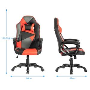 เก้าอี้สำนักงานเกมแบบสั่งทำสีแดง + ดำ + เทาเก้าอี้ยกหนังสังเคราะห์ทำจากรัสเซีย - Product Image 2