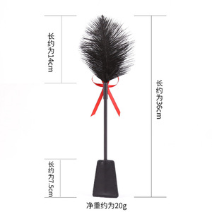 Black Feather Pink Bow Swatter Spanking Paddle y Patch Pareja Erotic Tease Toys SM Juguetes sexuales para parejas - Product Image 4