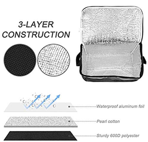 Sac isotherme pliable classique en non-tissé, personnalisable OEM, imperméable, pour livraison de repas, plusieurs designs - Product Image 3