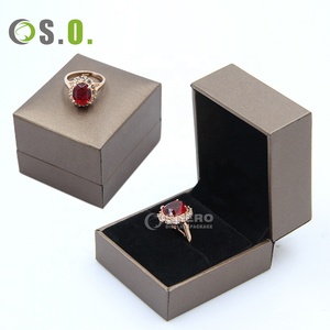 High-end Factory Necklace Imitation Leather Paper Box High-quality Pendant <b>Ring</b> Leatherette Paper Box Custom Jewelry Box Set - Product Image 1