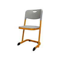Ensemble de bureau et chaise d'écolier individuel en métal, moderne, durable et réglable, pour salle de classe