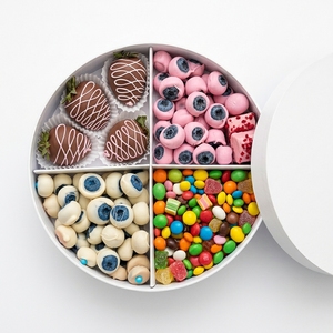 Boîte en carton cylindrique de forme ronde avec intérieur en papier aluminium pour l'emballage de <span class=keywords><strong>chocolat</strong></span> - Product Image 5