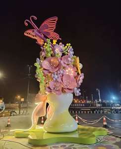 Escultura de <span class=keywords><strong>Pulpo</strong></span> Gigante Ligero de FRP para Exteriores, Estatuas Artísticas para Áreas de Ocio, Plazas Comerciales y Centros Comerciales - Product Image 2