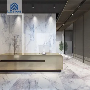 High Quality Porcelain Sintered Stone Slab TV Background Wall Tile Sky Blue Luxury Stone Slab