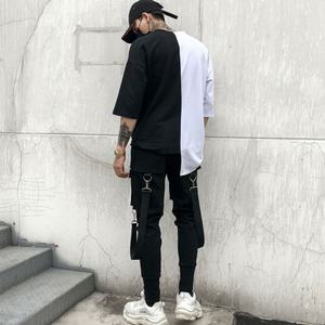 NEW Hot Side Pockets Pencil Pants Mens Hip Hop Patchwork Cargo Ripped Sweatpants Joggers Trousers Male Fashion Full Length Pants - Product Image 5