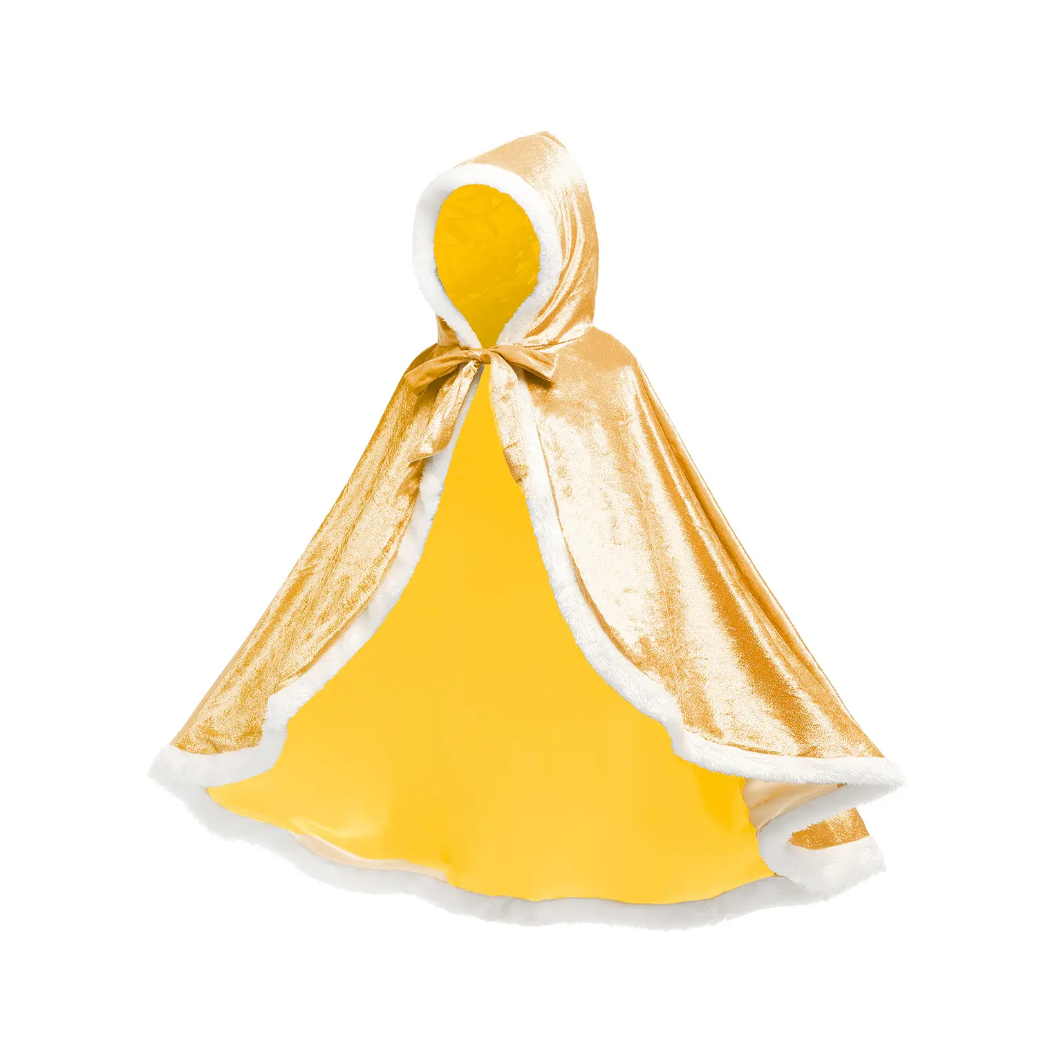 Capa de princesa amarela para meninas, xale para elas, casaco cosplay para elas, ideal para inverno