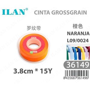 ริบบิ้นอิล กรอสเกรน 3.8 ซม. 15 หลา สีส้ม สำหรับงานประดิษฐ์ - Product Image 3