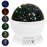 Projecteur de Nuit LED 3D Rotatif USB pour Enfants, Lampe Étoilée Multicolore 8 Couleurs pour Chambre d'Enfant
