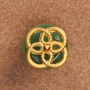 Botones de cristal con diseño de trébol de cuatro hojas Xiaofan, estilo chino de jade, traje Tang, Hanfu, cheo antiguo - Product Image 2