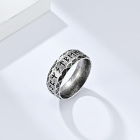 Bijoux à la mode, bague Rune en acier inoxydable, symboles runiques nordiques, bague de doigt païen celtique