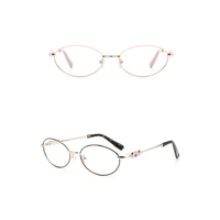 Gafas Ópticas Metálicas Hechas a Mano de Alta Gama, Ligeras, Ovaladas, Montura Completa, para Uso Diario, OEM/ODM, Personalizables