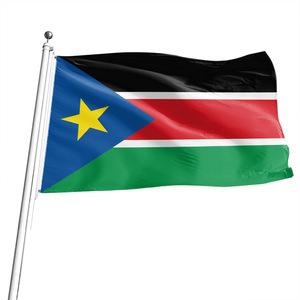 Totem vente en gros 3x5ft pas cher drapeau du Soudan du Sud 100% polyester haute qualité drapeau national sud-soudanais pour décoration suspendue - Product Image 5